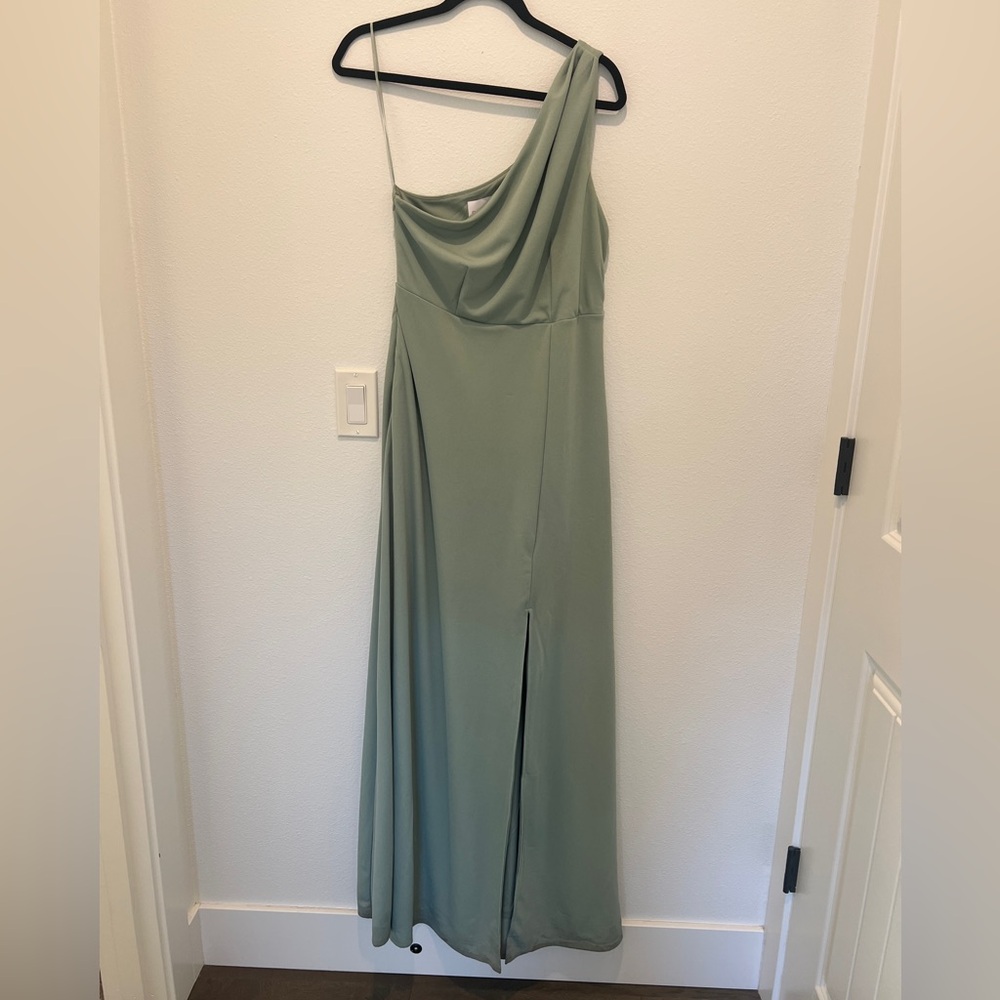 Birdy Grey - Sage Green One Shoulder Dress